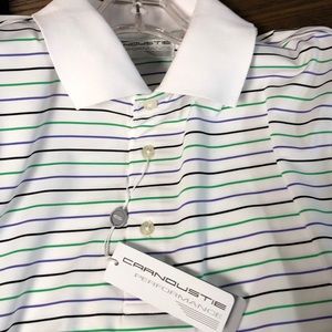 Carnoustie performance tech-fabric golf polo.